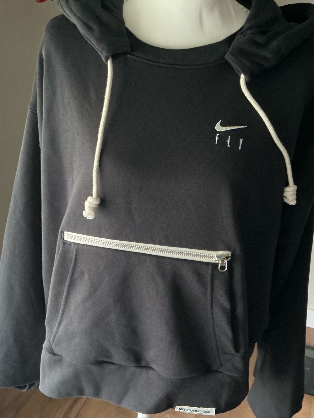 Nike Black Cowl Neck Hoodie with 'Fly' Swoosh